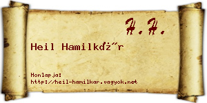 Heil Hamilkár névjegykártya